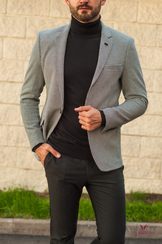 Мужской casual пиджак серого цвета. Арт.:2-559-2