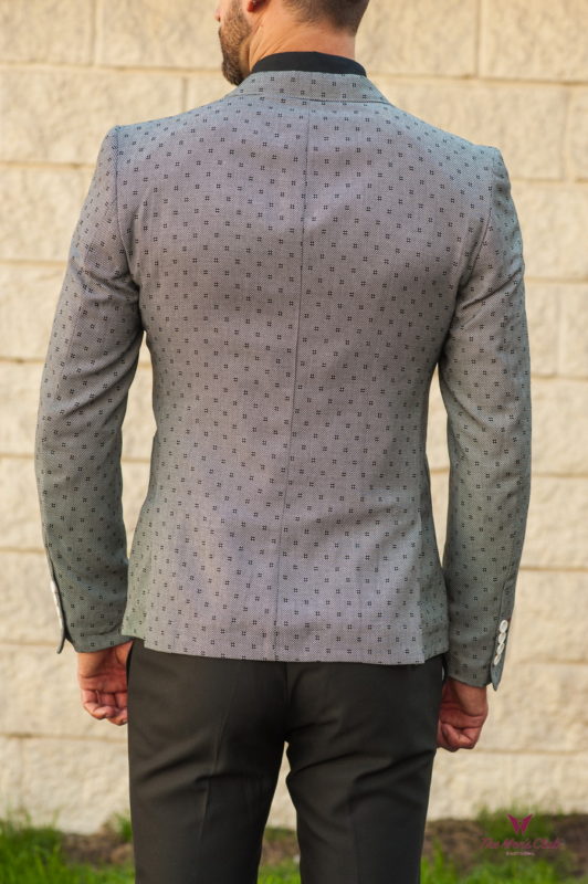 Серый мужской пиджак с мелким рисунком. Арт.:2-562-4