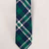 Трикотажный галстук в сине-зеленую клетку. Арт.:10-03