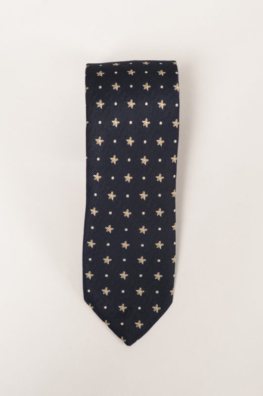 Темно-синий галстук с принтом. Арт.:10-11