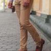 Повседневные мужские брюки горчичного цвета. Арт.:6-547-2
