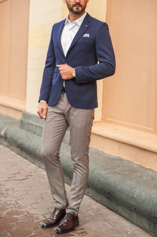 Стильный мужской пиджак темно-синего цвета. Арт.:2-552-2