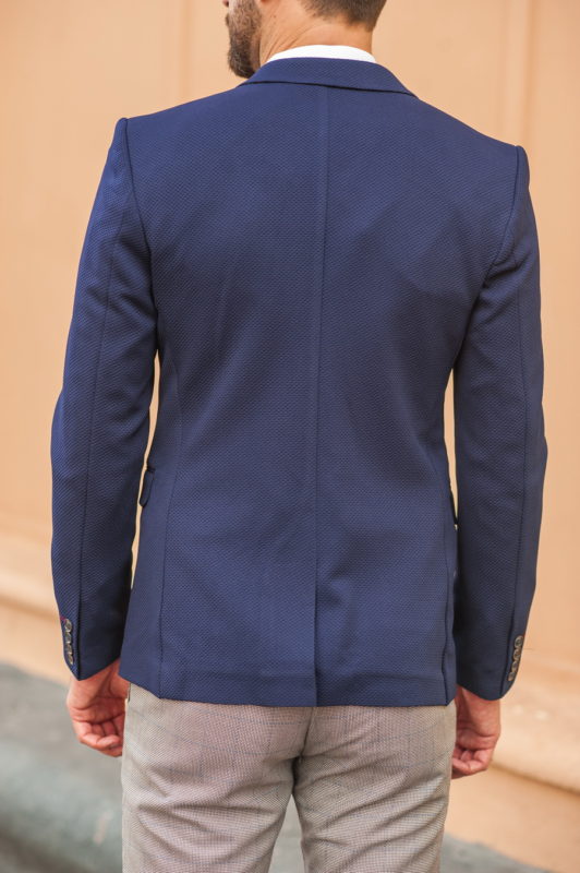 Стильный мужской пиджак темно-синего цвета. Арт.:2-552-2