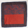 Бордовый нагрудный платок с принтом. Арт.:11-11