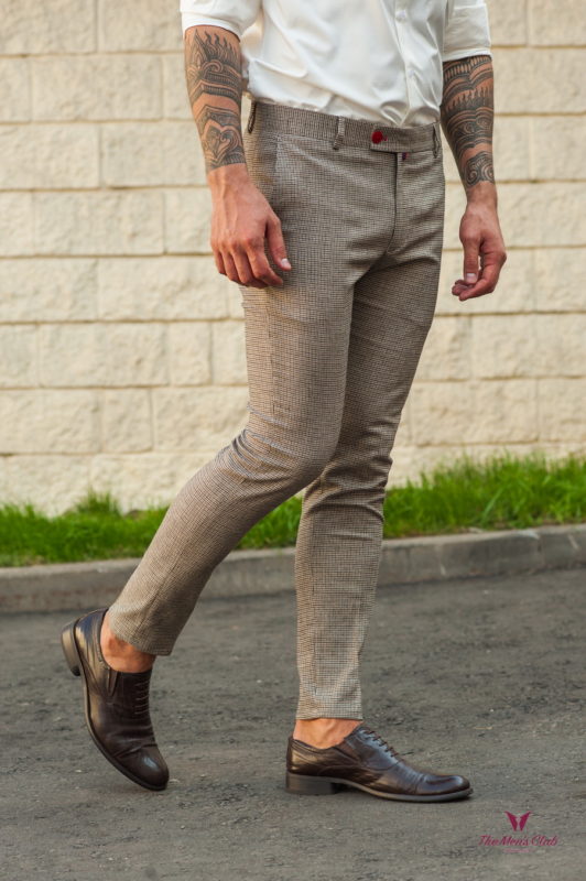 Мужские зауженные брюки с мелким узором. Арт.:6-570-3