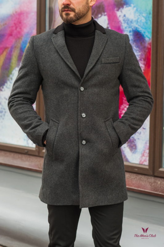 Кашемировое мужское пальто. Арт.:1-581-10