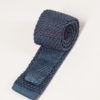 Вязаный галстук  серо-синего цвета. Арт.:10-21