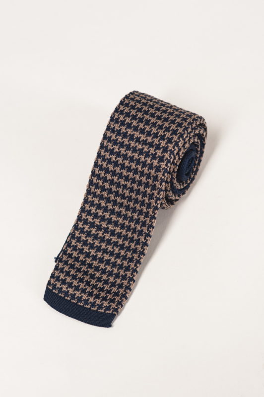 Вязаный галстук в коричневых тонах. Арт.:10-25