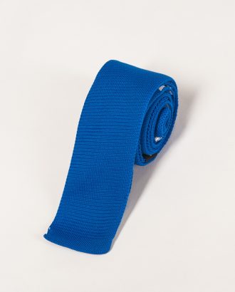 Вязаный галстук синего цвета. Арт.:10-26