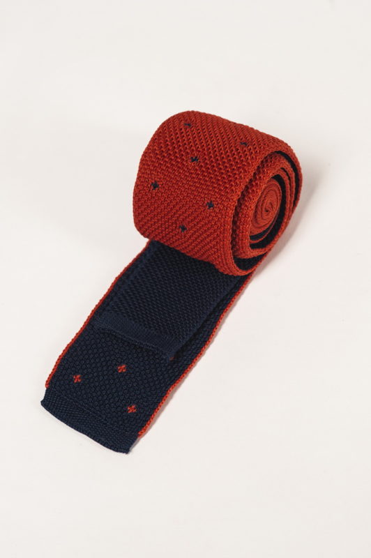 Коричневый  галстук с мелким принтом. Арт.:10-33