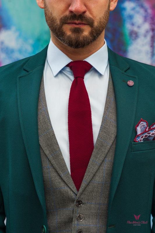 Зеленый мужской пиджак приталенного кроя. Арт.:2-582-4