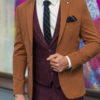 Стильный мужской пиджак горчичного цвета. Арт.:2-584-1