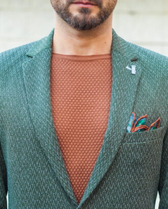Модный мужской пиджак в зеленом цвете. Арт.:2-590-1