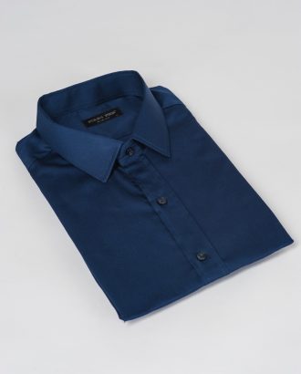 Синяя приталенная рубашка. Арт.:5-501-8