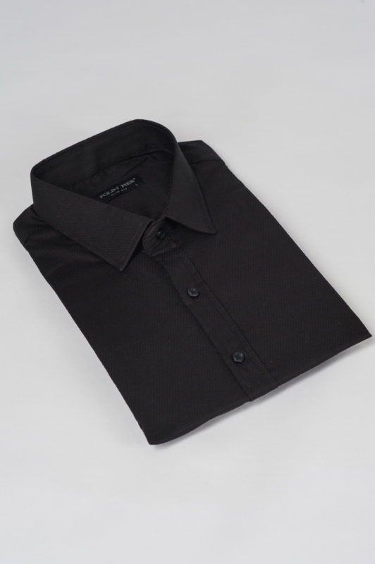 Черная рубашка super slim. Арт.:5-505-8