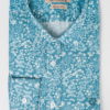 Голубая рубашка с белым принтом. Арт.:5-503-26
