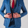 Мужской костюм-тройка синего цвета. Арт.:4-603-24