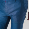 Мужские синие брюки зауженного кроя. Арт.:6-610-3