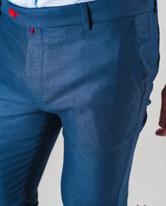 Мужские синие брюки зауженного кроя. Арт.:6-610-3