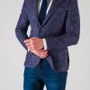 Модный мужской пиджак фиолетового цвета. Арт.:2-618-5