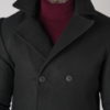 Зимнее мужское пальто черного цвета. Арт.:1-621-10
