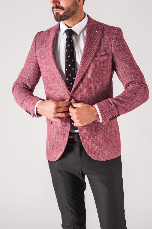 Мужской пиджак розового цвета. Арт.:2-703-5