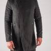 Зимнее мужское пальто в черном цвете. Арт.:1-707-10
