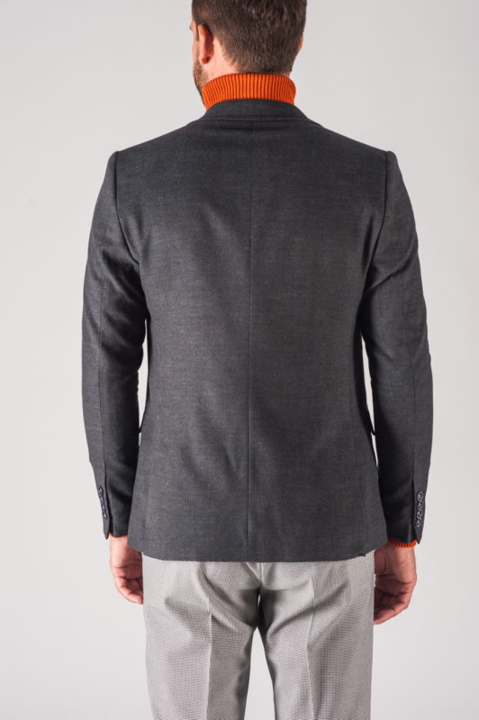 Мужской трикотажный пиджак серого цвета. Арт.:2-709-5