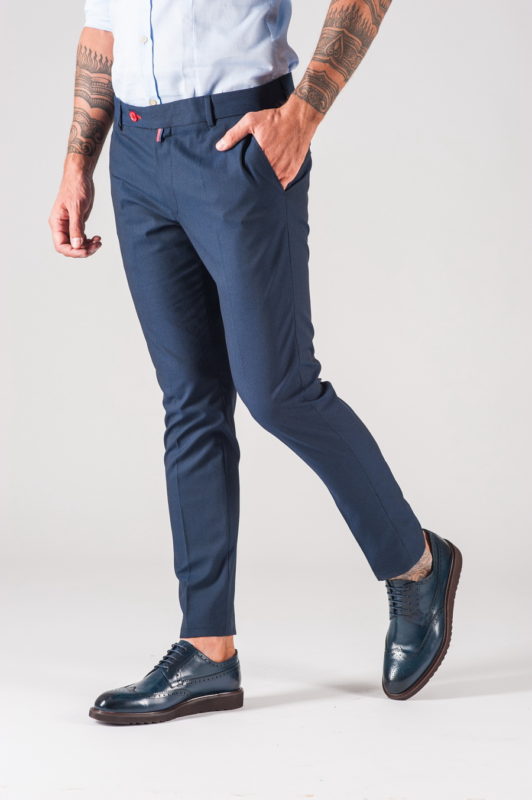 Мужские брюки синего цвета. Арт.:6-713-3