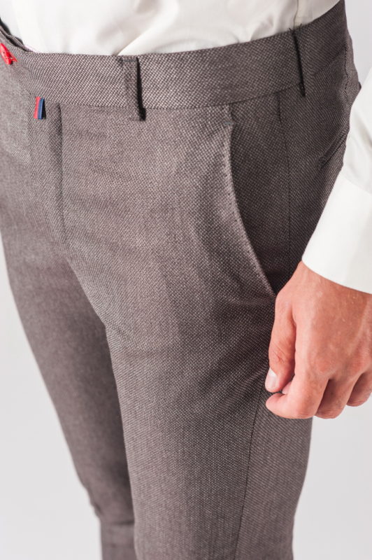 Светло-коричневые мужские брюки. Арт.:6-717-3