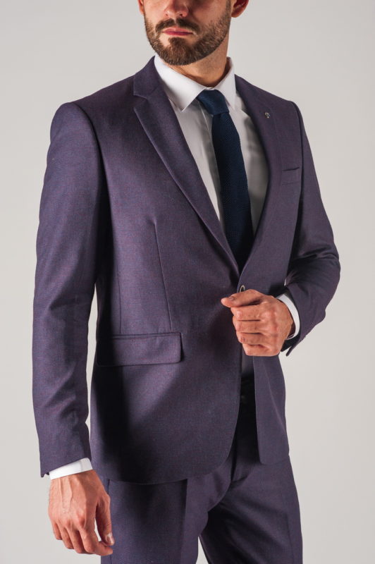 Мужской фиолетовый костюм-двойка. Арт.:4-748-2