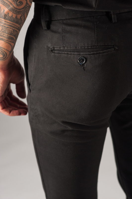Черные мужские брюки без стрелок. Арт.:6-751-2