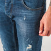 Синие мужские джинсы с рваностями. Арт.:7-760