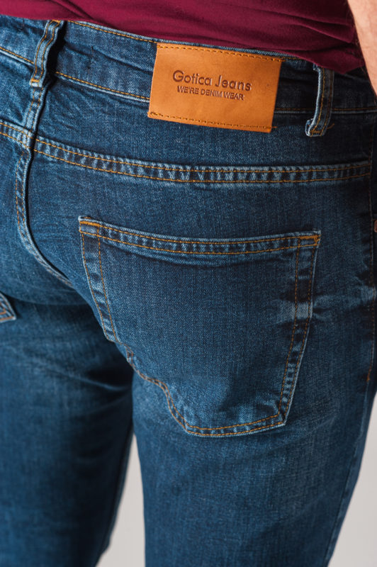 Синие мужские джинсы с рваностями. Арт.:7-760