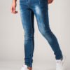 Мужские джинсы с потертостями синего цвета. Арт.:7-761
