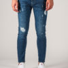 Мужские джинсы slim-fit синего цвета. Арт.:7-762