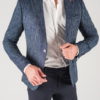 Фактурный мужской пиджак темно-синего цвета. Арт.:2-818-5