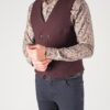 Бордовая мужская жилетка в стиле casual. Арт.:3-820-3