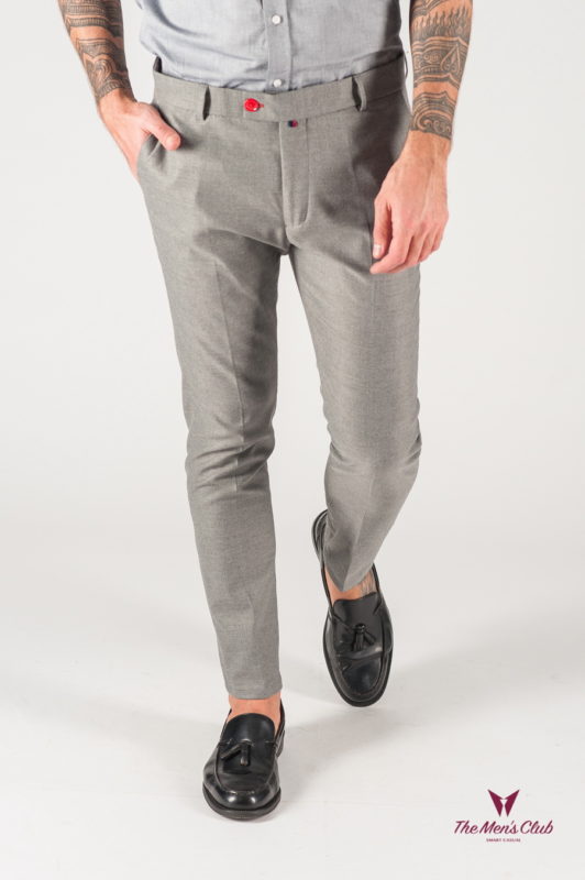 Серые укороченные мужские брюки. Арт.:6-828-3