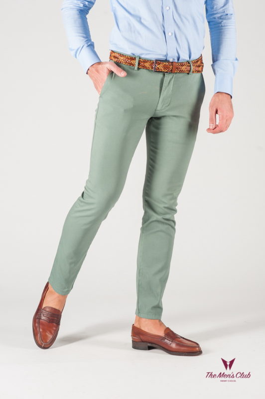 Мужские брюки зеленого цвета. Арт.:6-829-2