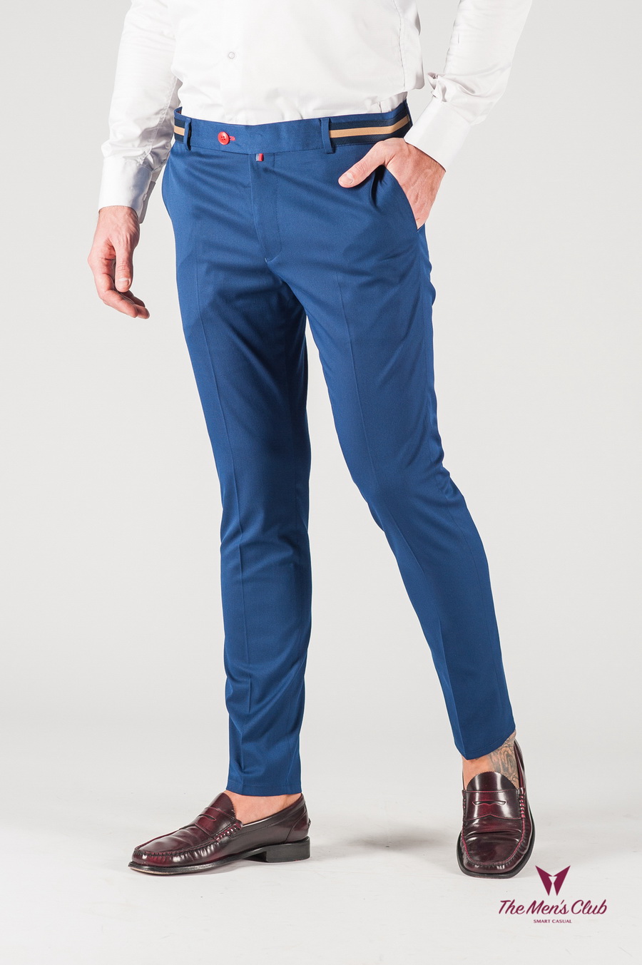 Синие мужские брюки со стрелками. Арт.:6-833-3