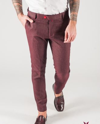 Бордовые мужские брюки. Арт.:6-836-3