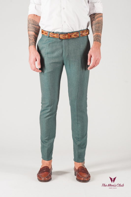 Мужские зеленые брюки со стрелками. Арт.:6-841-3