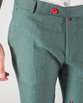 Мужские зеленые брюки со стрелками. Арт.:6-841-3
