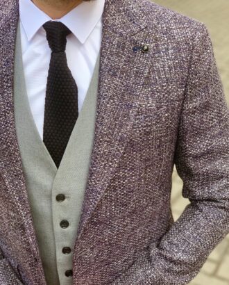 Фактурный мужской пиджак серого цвета. Арт.:2-916-5