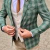 Мужской клетчатый пиджак в зеленом цвете. Арт.:2-949-22