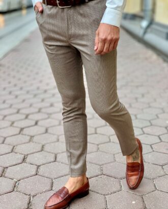 Укороченные брюки коричневого цвета. Арт.:6-1011-3