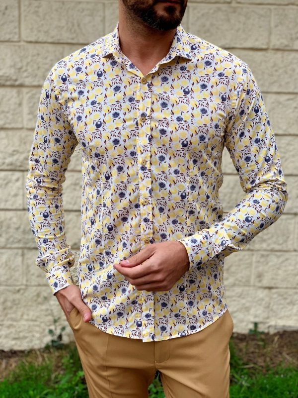 Мужская рубашка с лимонами. Арт.:5-1021-8
