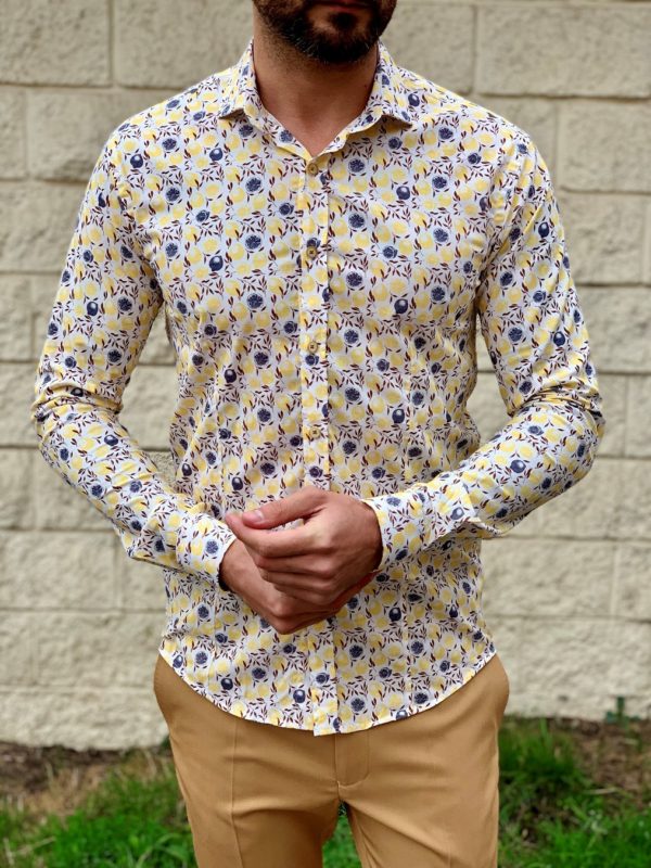 Мужская рубашка с лимонами. Арт.:5-1021-8