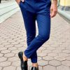 Стильные мужские брюки синего цвета. Арт.:6-1004-3